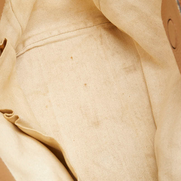 グッチ トートバッグ 354408 ベージュ ブラウン キャンバス レザー レディース GUCCI 【中古】