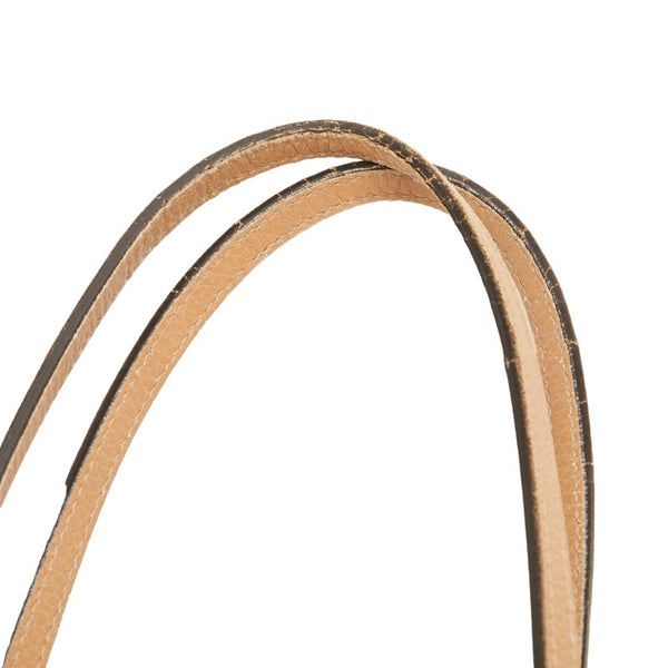 グッチ トートバッグ 354408 ベージュ ブラウン キャンバス レザー レディース GUCCI 【中古】