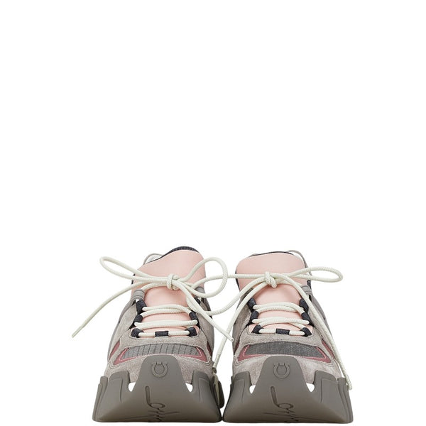 サルヴァトーレフェラガモ ダッドスニーカー その他靴 ピンク マルチカラー レザー コットン レディース Salvatore Ferragamo 【中古】