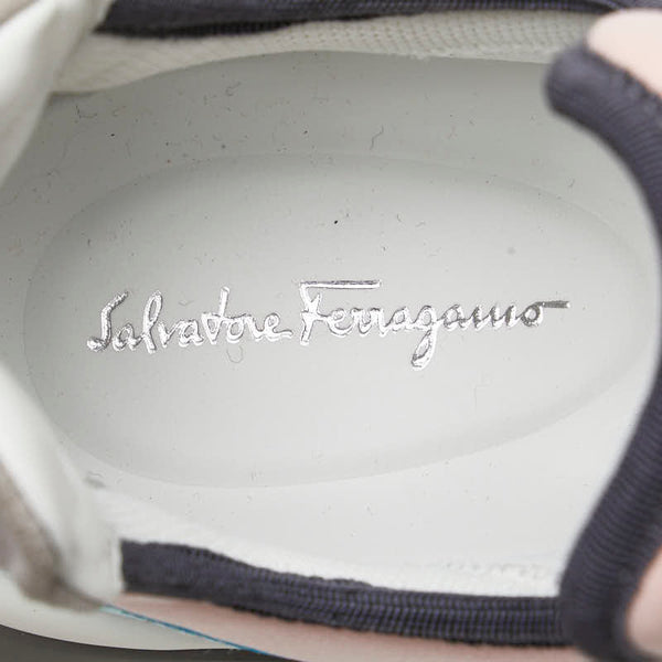 サルヴァトーレフェラガモ ダッドスニーカー その他靴 ピンク マルチカラー レザー コットン レディース Salvatore Ferragamo 【中古】