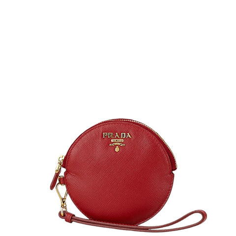 プラダ コインケース 小銭入れ 1M1443 レッド サフィアーノレザー レディース PRADA 【中古】
