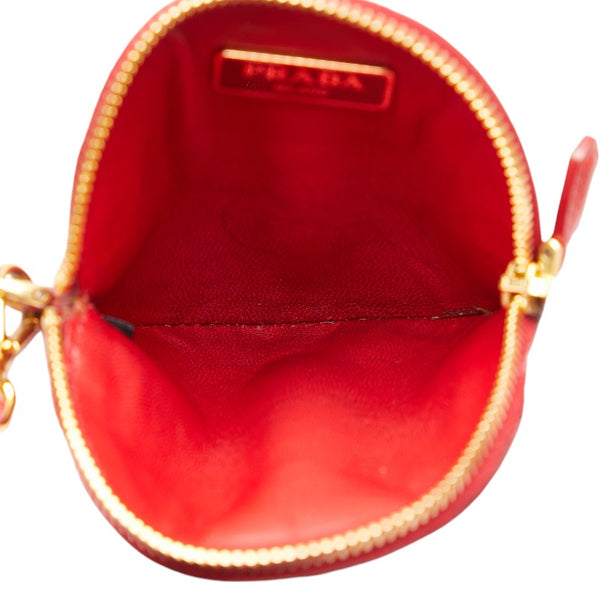 プラダ コインケース 小銭入れ 1M1443 レッド サフィアーノレザー レディース PRADA 【中古】