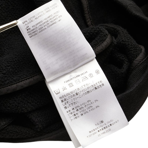 モンクレール ABITO アビト ロゴビッグワッペン パーカーワンピース サイズ:38 ブラック コットン ナイロン レディース MONCLER 【中古】