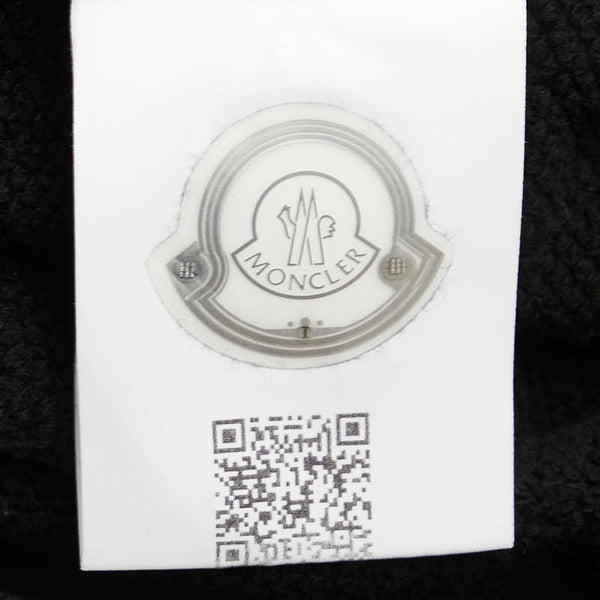 モンクレール ABITO アビト ロゴビッグワッペン パーカーワンピース サイズ:38 ブラック コットン ナイロン レディース MONCLER 【中古】