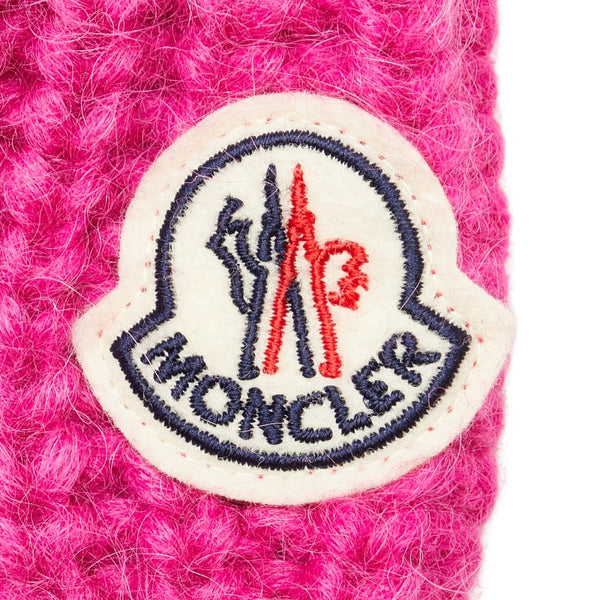 モンクレール ロゴワッペン セーター サイズ:S ピンク レッド アルパカ ウール レディース MONCLER 【中古】