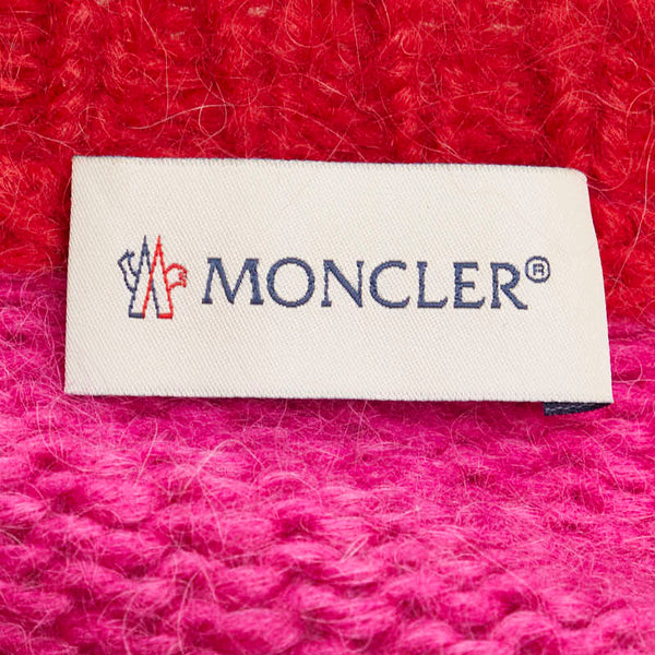 モンクレール ロゴワッペン セーター サイズ:S ピンク レッド アルパカ ウール レディース MONCLER 【中古】