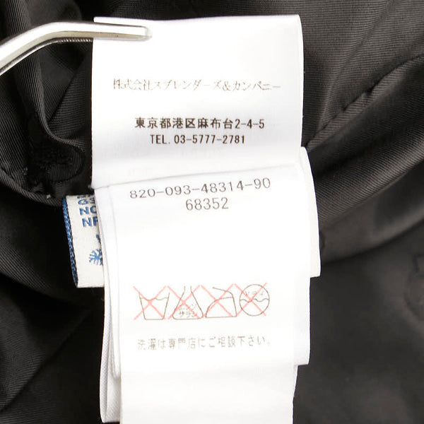 モンクレール ロゴ ダウンベスト ブラック ナイロン ポリエステル レディース MONCLER 【中古】