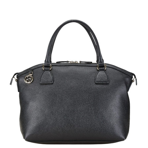 グッチ ハンドバッグ トートバッグ 449660 ブラック レザー レディース GUCCI 【中古】