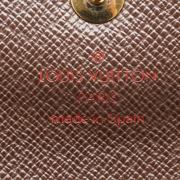 ルイ ヴィトン ダミエ ポルトフォイユ アレクサンドラ 二つ折り財布 N63067 ブラウン PVC レディース LOUIS VUITTON 【中古】