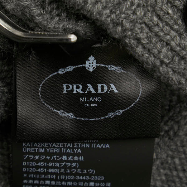 プラダ ニット カーディガン サイズ：38 グレー カシミヤ レディース PRADA 【中古】