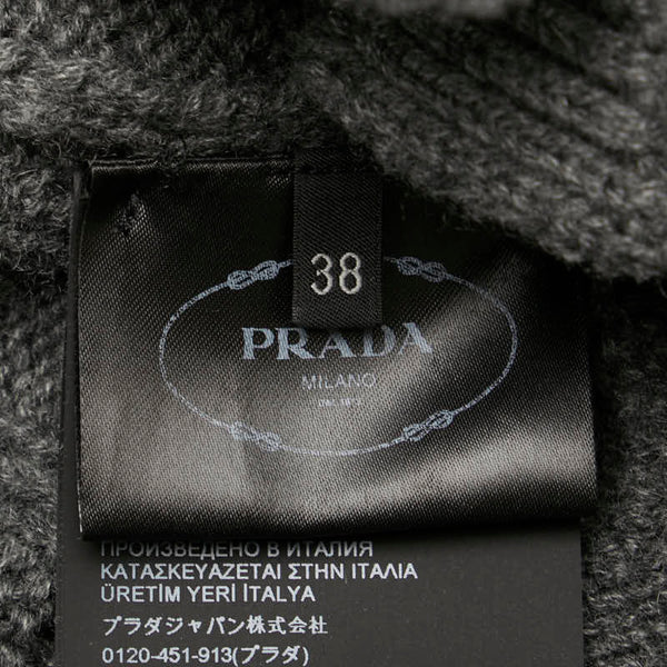 プラダ ニット カーディガン サイズ：38 グレー カシミヤ レディース PRADA 【中古】
