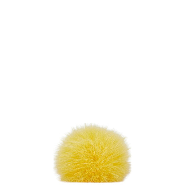 フェンディ ポンポンチャーム キーリング キーホルダー チャーム イエロー ファー レディース FENDI 【中古】