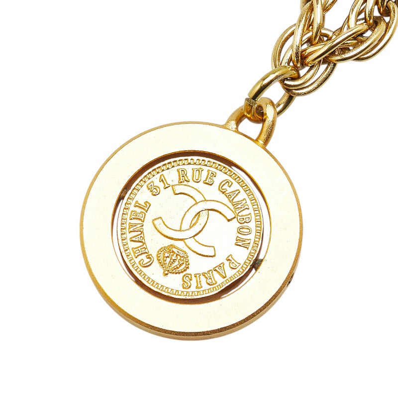 シャネル ヴィンテージ ココマーク 31 RUE CAMBON カンボン チェーン ネックレス ゴールド メッキ レディース CHANEL 【中古】