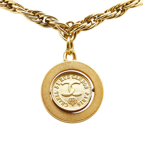 シャネル ヴィンテージ ココマーク 31 RUE CAMBON カンボン チェーン ネックレス ゴールド メッキ レディース CHANEL 【中古】