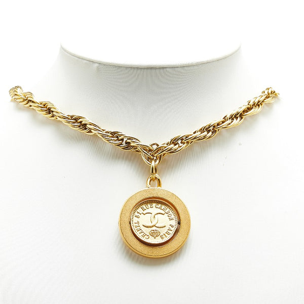 シャネル ヴィンテージ ココマーク 31 RUE CAMBON カンボン チェーン ネックレス ゴールド メッキ レディース CHANEL 【中古】
