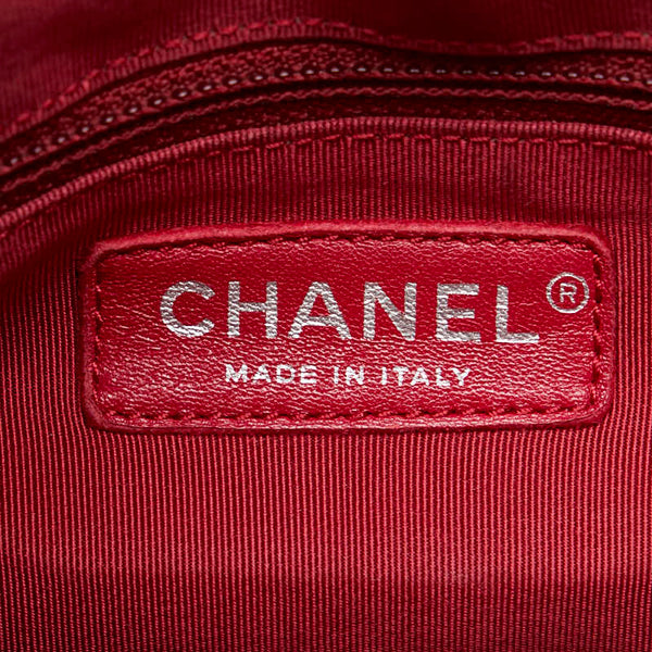 シャネル ガブリエル チェーン ショルダーバッグ ブラック フェルト レザー レディース CHANEL 【中古】