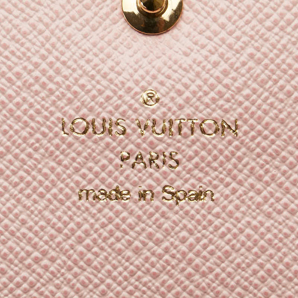ルイ ヴィトン ダミエ ポルトフォイユ カイサ 長財布 N61227 ローズバレリーヌ ピンク PVC レザー レディース LOUIS VUITTON 【中古】
