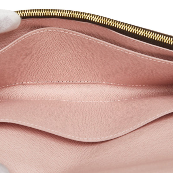 ルイ ヴィトン ダミエ ポルトフォイユ カイサ 長財布 N61227 ローズバレリーヌ ピンク PVC レザー レディース LOUIS VUITTON 【中古】