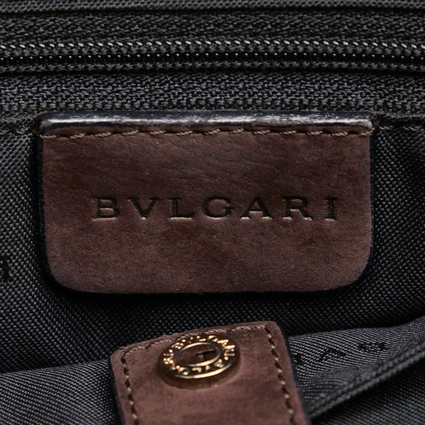 ブルガリ ブルガリブルガリ ハンドバッグ ブラウン スエード レディース BVLGARI 【中古】