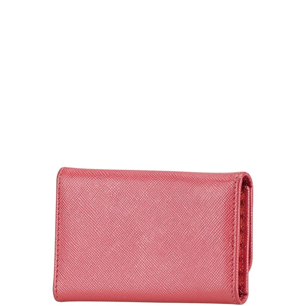 プラダ 6連 キーケース 1PG222 ピンク サフィアーノレザー レディース PRADA 【中古】