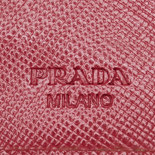 プラダ 6連 キーケース 1PG222 ピンク サフィアーノレザー レディース PRADA 【中古】