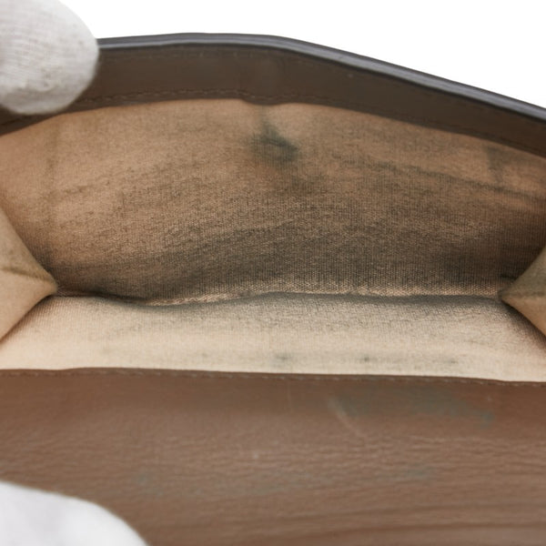 クロエ クロコ型押し 三つ折り財布 ブラウン レザー レディース Chloe 【中古】