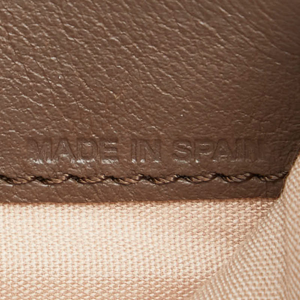 クロエ クロコ型押し 三つ折り財布 ブラウン レザー レディース Chloe 【中古】