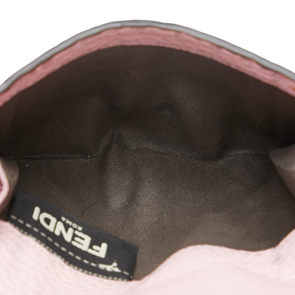 フェンディ セレリア ピーカブー 二つ折り財布 ピンク レザー レディース FENDI 【中古】