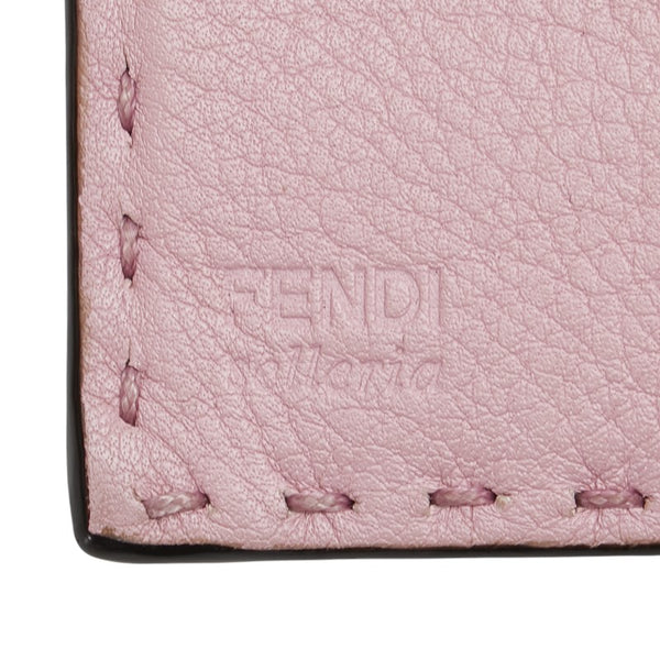 フェンディ セレリア ピーカブー 二つ折り財布 ピンク レザー レディース FENDI 【中古】