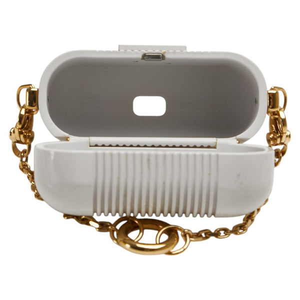 フェンディ AirPods Pro ケース イヤホンケース ホワイト ゴールド メッキ レディース FENDI 【中古】