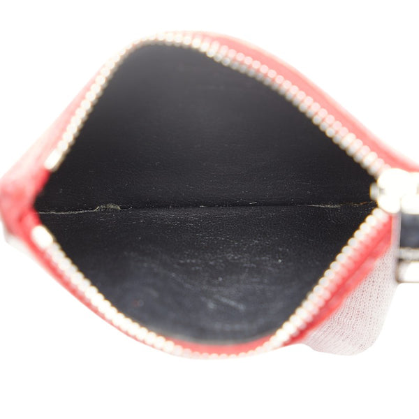 サンローラン カードケース レッド レザー レディース SAINT LAURENT 【中古】