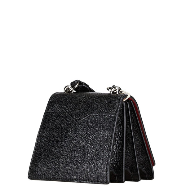 マルタンマルジェラ カレンダー ミニ ショルダーバッグ ブラック レザー レディース MARTIN MARGIELA 【中古】