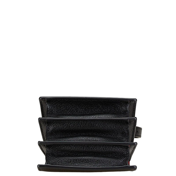 マルタンマルジェラ カレンダー ミニ ショルダーバッグ ブラック レザー レディース MARTIN MARGIELA 【中古】