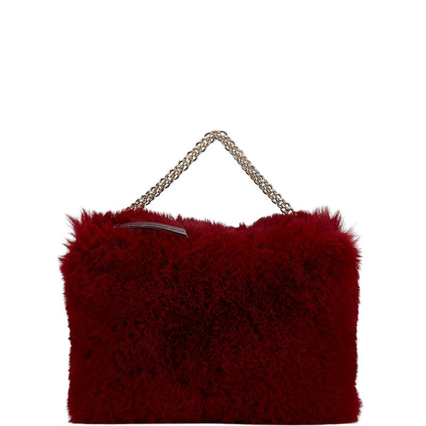ジミーチュウ チェーン ショルダーバッグ ハンドバッグ ファー レディース JIMMY CHOO 【中古】