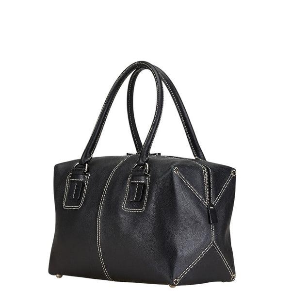 トッズ ショルダーバッグ ハンドバッグ ミニ ボストンバッグ 2WAY ブラック レザー レディース TOD’S 【中古】