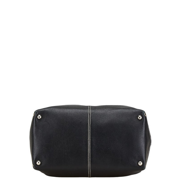 トッズ ショルダーバッグ ハンドバッグ ミニ ボストンバッグ 2WAY ブラック レザー レディース TOD’S 【中古】