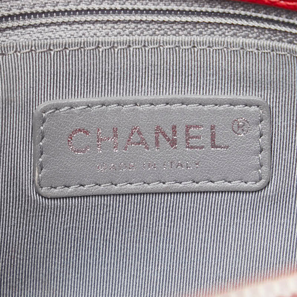 シャネル マトラッセ ココマーク チェーン ショルダーバッグ ハンドバッグ レッド キャビアスキン レディース CHANEL 【中古】