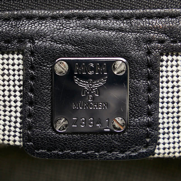 エム シー エム スタッズ ハンドバッグ ショルダーバッグ 2WAY ブラック レザー レディース MCM 【中古】