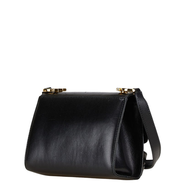 サルヴァトーレフェラガモ ガンチーニ ショルダーバッグ ブラック レザー レディース Salvatore Ferragamo 【中古】