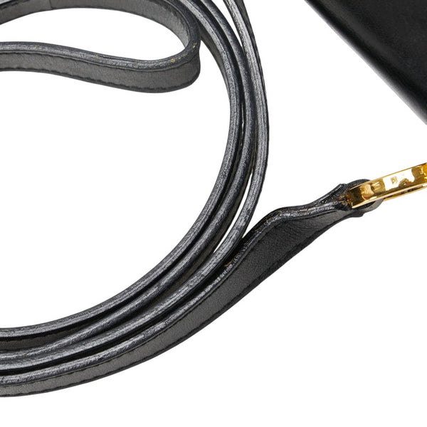 サルヴァトーレフェラガモ ガンチーニ ショルダーバッグ ブラック レザー レディース Salvatore Ferragamo 【中古】