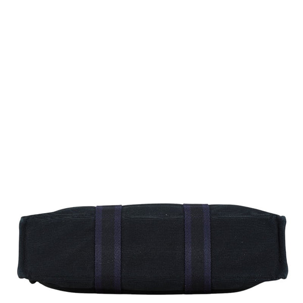 エルメス フールトゥトート MM トートバッグ ネイビー ブラック キャンバス レディース HERMES 【中古】