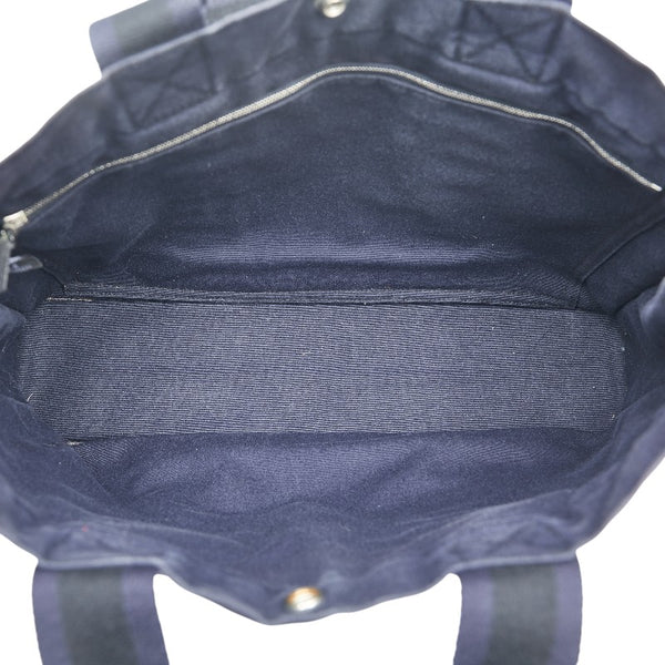 エルメス フールトゥトート MM トートバッグ ネイビー ブラック キャンバス レディース HERMES 【中古】