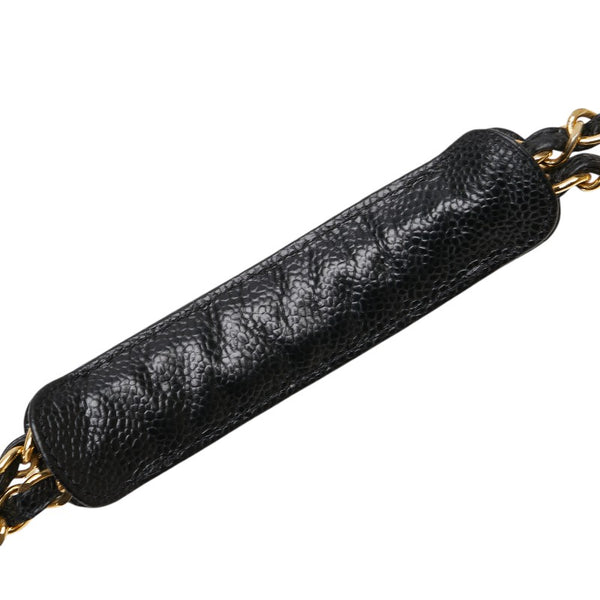 シャネル ココマーク チェーン ショルダーバッグ トートバッグ ブラック キャビアスキン レディース CHANEL 【中古】