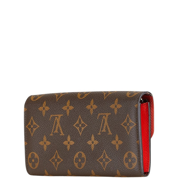 ルイ ヴィトン モノグラム ポルトフォイユ エミリー 長財布 M60696 ピモン ブラウン PVC レザー レディース LOUIS VUITTON 【中古】
