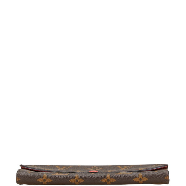 ルイ ヴィトン モノグラム ポルトフォイユ エミリー 長財布 M60696 ピモン ブラウン PVC レザー レディース LOUIS VUITTON 【中古】