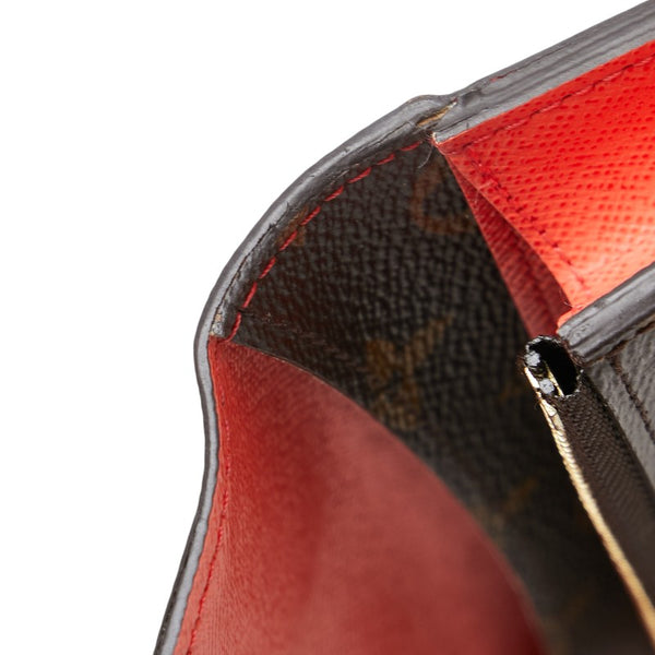 ルイ ヴィトン モノグラム ポルトフォイユ エミリー 長財布 M60696 ピモン ブラウン PVC レザー レディース LOUIS VUITTON 【中古】