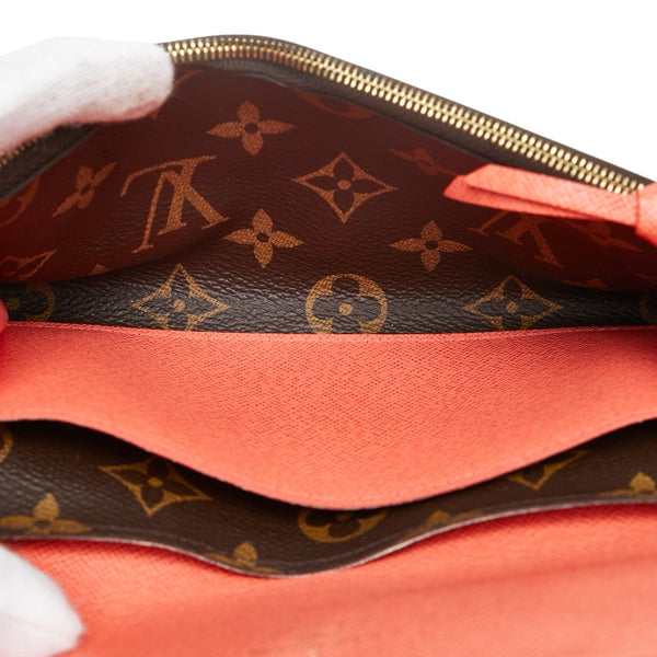 ルイ ヴィトン モノグラム ポルトフォイユ エミリー 長財布 M60696 ピモン ブラウン PVC レザー レディース LOUIS VUITTON 【中古】