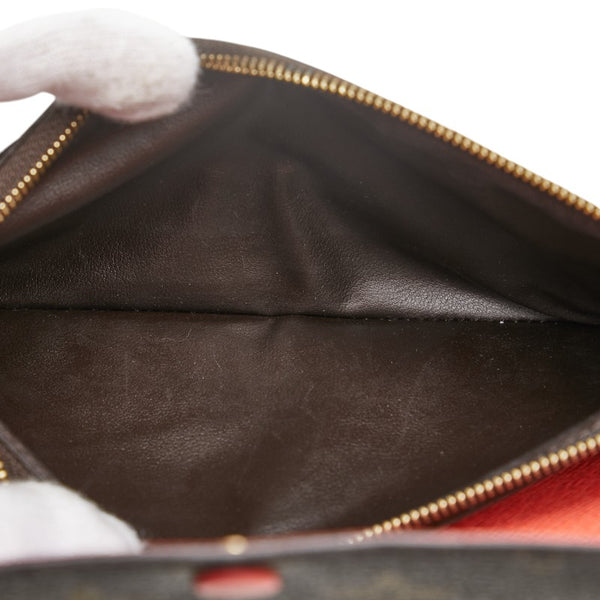ルイ ヴィトン モノグラム ポルトフォイユ エミリー 長財布 M60696 ピモン ブラウン PVC レザー レディース LOUIS VUITTON 【中古】