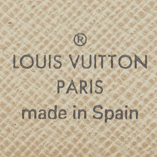ルイ ヴィトン ダミエ アズール ポルトフォイユ アンソリット 長財布 N63072 ホワイト レザー レディース LOUIS VUITTON 【中古】