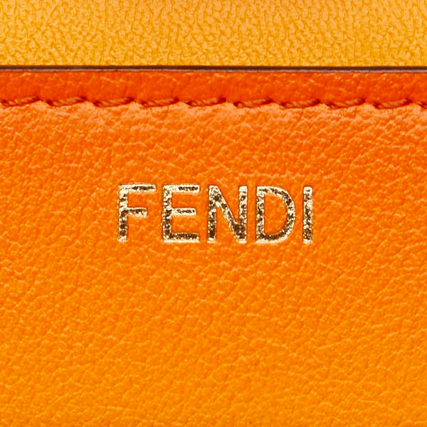 フェンディ ピーカブー アイシーユー ミディアム ハンドバッグ 8BN321 オレンジ レザー レディース FENDI 【中古】